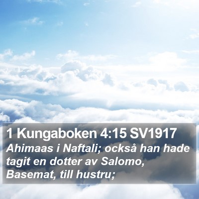 1 Kungaboken 4:15 SV1917 Bible Verse Image