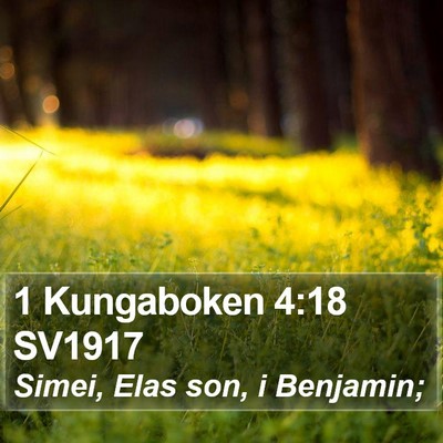 1 Kungaboken 4:18 SV1917 Bible Verse Image