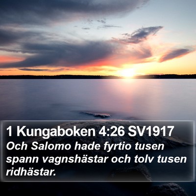 1 Kungaboken 4:26 SV1917 Bible Verse Image