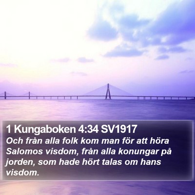 1 Kungaboken 4:34 SV1917 Bible Verse Image