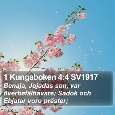1 Kungaboken 4:4 SV1917 Bible Verse Image