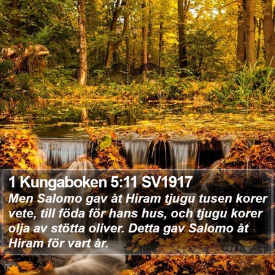 1 Kungaboken 5:11 SV1917 Bible Verse Image