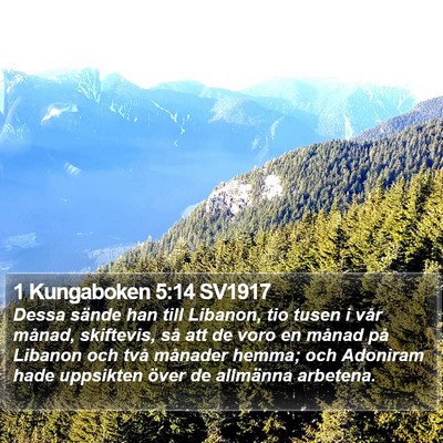 1 Kungaboken 5:14 SV1917 Bible Verse Image
