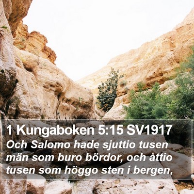 1 Kungaboken 5:15 SV1917 Bible Verse Image