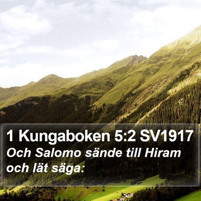 1 Kungaboken 5:2 SV1917 Bible Verse Image
