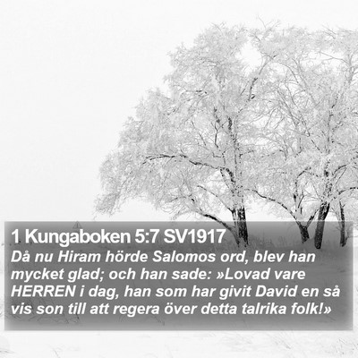 1 Kungaboken 5:7 SV1917 Bible Verse Image