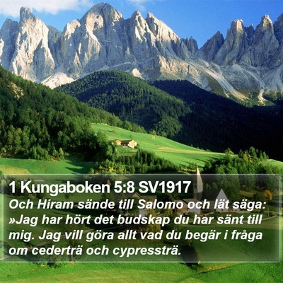 1 Kungaboken 5:8 SV1917 Bible Verse Image