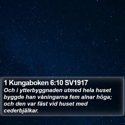 1 Kungaboken 6:10 SV1917 Bible Verse Image