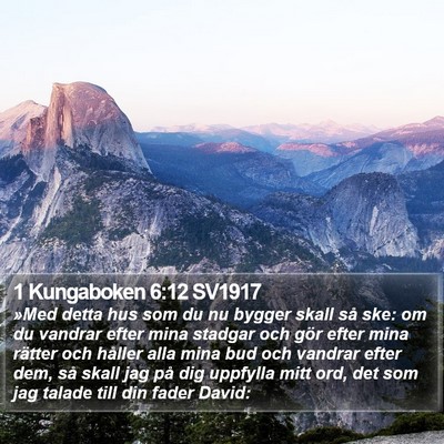 1 Kungaboken 6:12 SV1917 Bible Verse Image