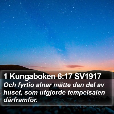 1 Kungaboken 6:17 SV1917 Bible Verse Image