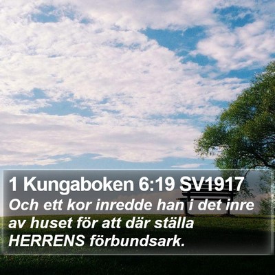 1 Kungaboken 6:19 SV1917 Bible Verse Image