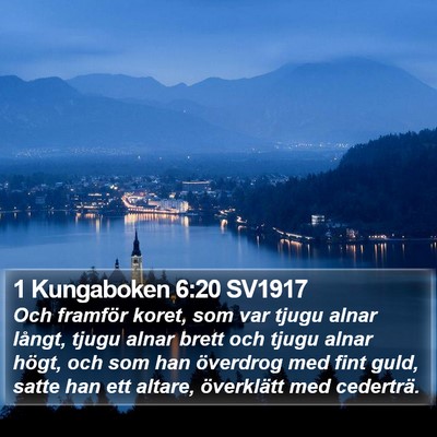 1 Kungaboken 6:20 SV1917 Bible Verse Image