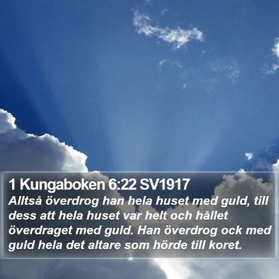 1 Kungaboken 6:22 SV1917 Bible Verse Image