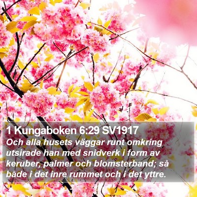 1 Kungaboken 6:29 SV1917 Bible Verse Image