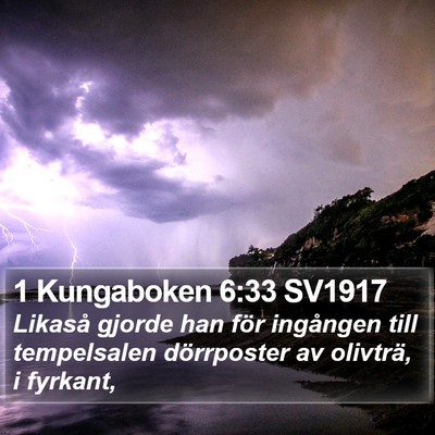 1 Kungaboken 6:33 SV1917 Bible Verse Image