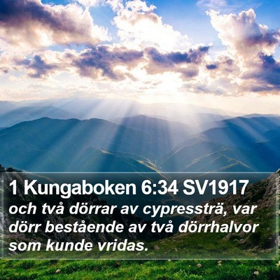 1 Kungaboken 6:34 SV1917 Bible Verse Image