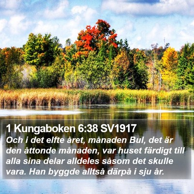 1 Kungaboken 6:38 SV1917 Bible Verse Image