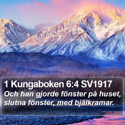 1 Kungaboken 6:4 SV1917 Bible Verse Image