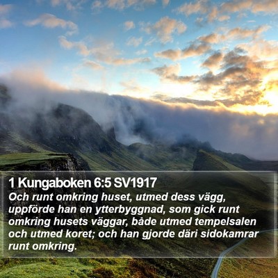 1 Kungaboken 6:5 SV1917 Bible Verse Image