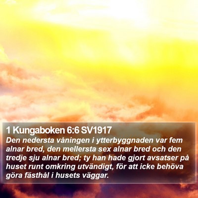1 Kungaboken 6:6 SV1917 Bible Verse Image