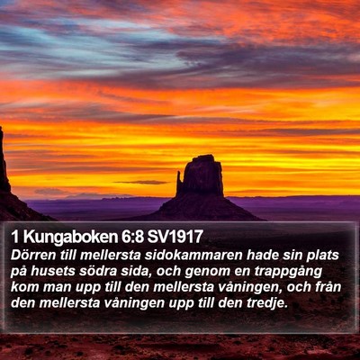 1 Kungaboken 6:8 SV1917 Bible Verse Image