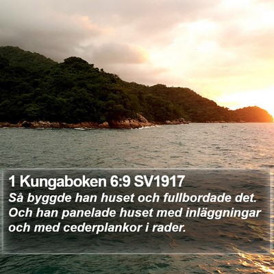 1 Kungaboken 6:9 SV1917 Bible Verse Image