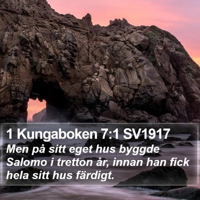 1 Kungaboken 7:1 SV1917 Bible Verse Image