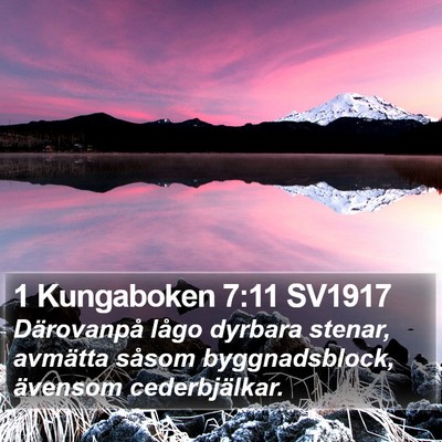 1 Kungaboken 7:11 SV1917 Bible Verse Image