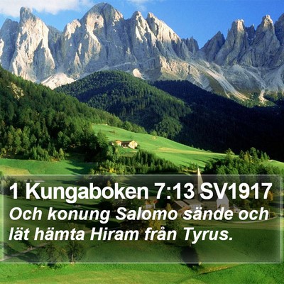 1 Kungaboken 7:13 SV1917 Bible Verse Image