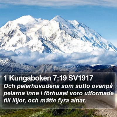 1 Kungaboken 7:19 SV1917 Bible Verse Image