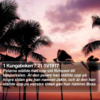 1 Kungaboken 7:21 SV1917 Bible Verse Image