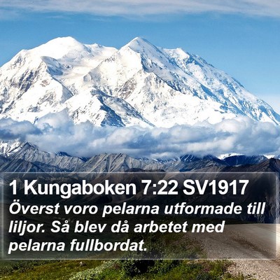 1 Kungaboken 7:22 SV1917 Bible Verse Image