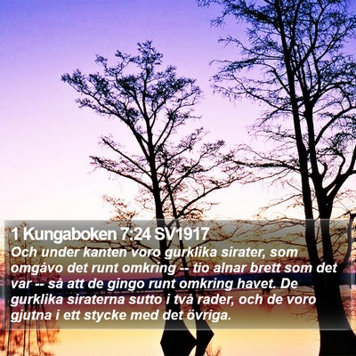 1 Kungaboken 7:24 SV1917 Bible Verse Image