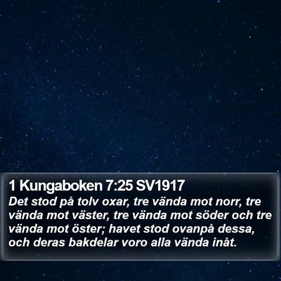 1 Kungaboken 7:25 SV1917 Bible Verse Image