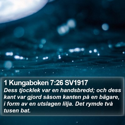 1 Kungaboken 7:26 SV1917 Bible Verse Image