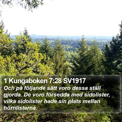 1 Kungaboken 7:28 SV1917 Bible Verse Image