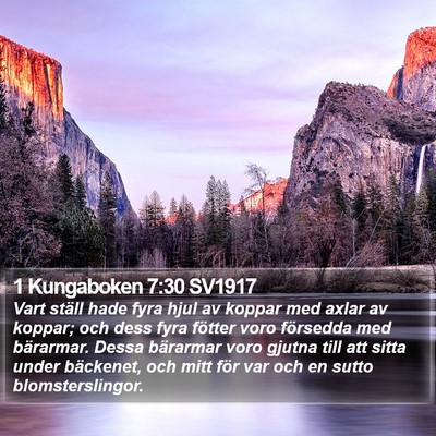1 Kungaboken 7:30 SV1917 Bible Verse Image