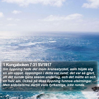 1 Kungaboken 7:31 SV1917 Bible Verse Image