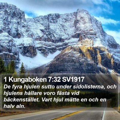 1 Kungaboken 7:32 SV1917 Bible Verse Image