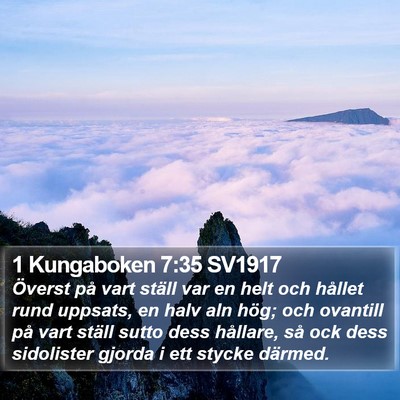 1 Kungaboken 7:35 SV1917 Bible Verse Image