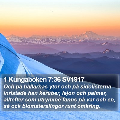 1 Kungaboken 7:36 SV1917 Bible Verse Image