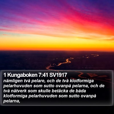 1 Kungaboken 7:41 SV1917 Bible Verse Image
