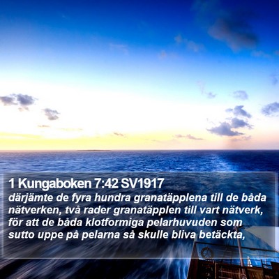 1 Kungaboken 7:42 SV1917 Bible Verse Image