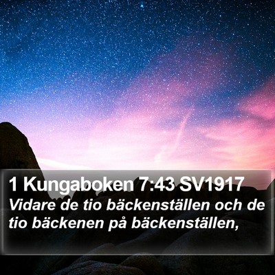1 Kungaboken 7:43 SV1917 Bible Verse Image