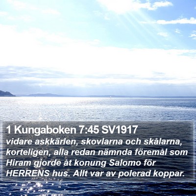 1 Kungaboken 7:45 SV1917 Bible Verse Image