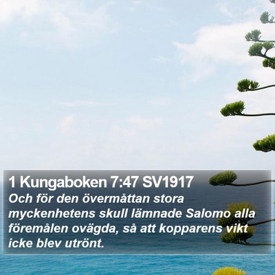 1 Kungaboken 7:47 SV1917 Bible Verse Image