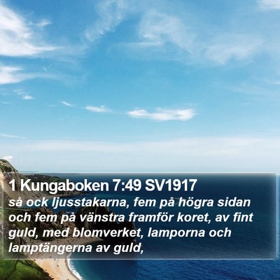 1 Kungaboken 7:49 SV1917 Bible Verse Image