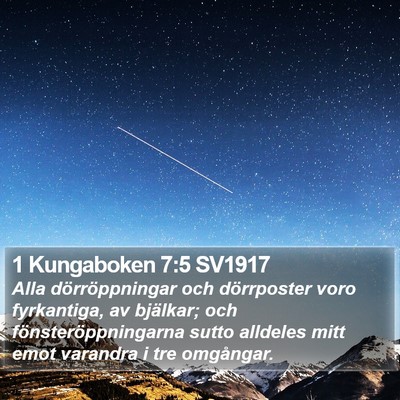 1 Kungaboken 7:5 SV1917 Bible Verse Image