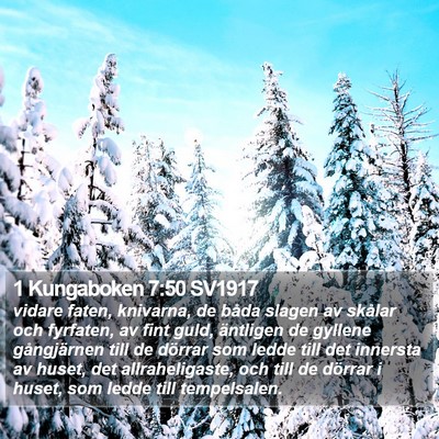1 Kungaboken 7:50 SV1917 Bible Verse Image