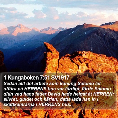 1 Kungaboken 7:51 SV1917 Bible Verse Image